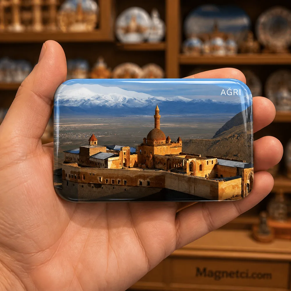Ağrı İshak Paşa Sarayı Ova Panoraması Epoksi Magnet AGR-04