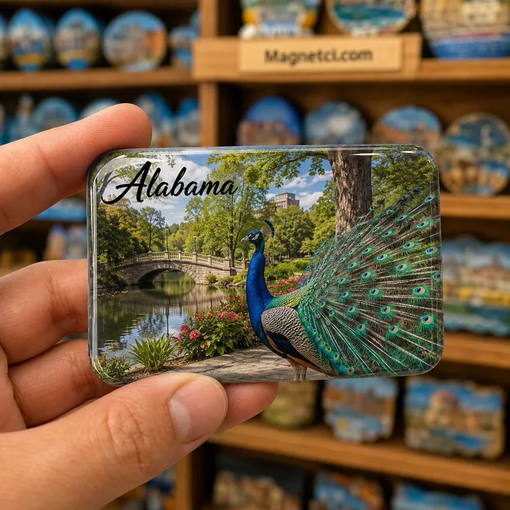 Alabama Genel Alabama Tavus Kuşu Epoksi Magnet ALA-10