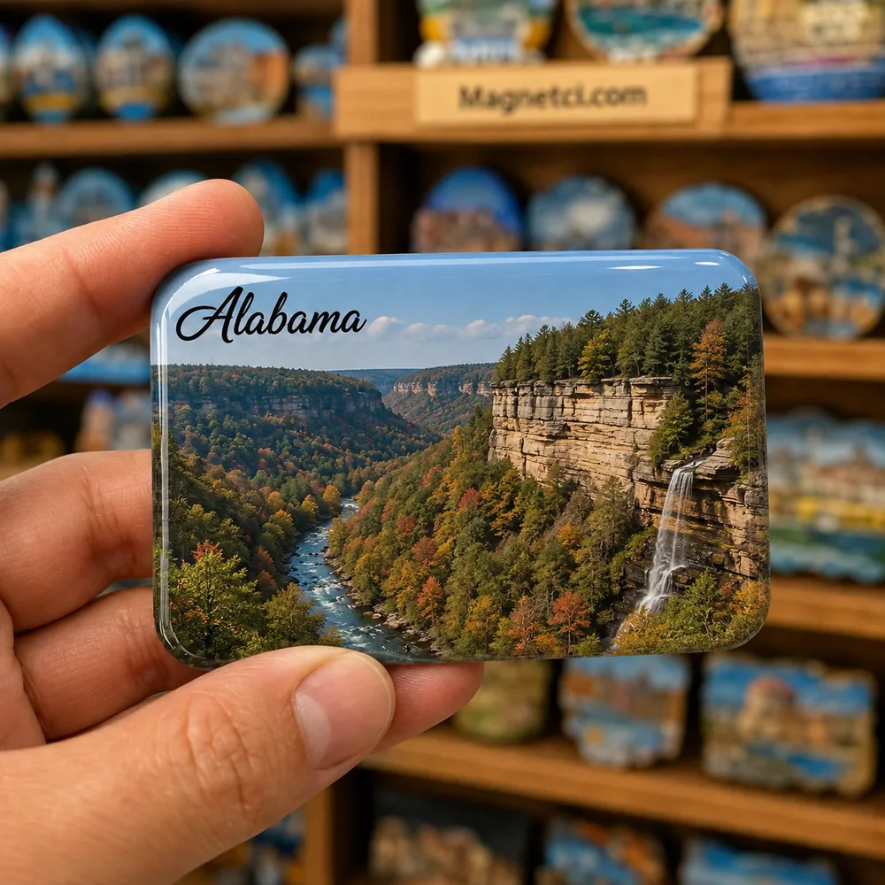 Alabama Genel Little River Canyon Epoksi Magnet ALA-11