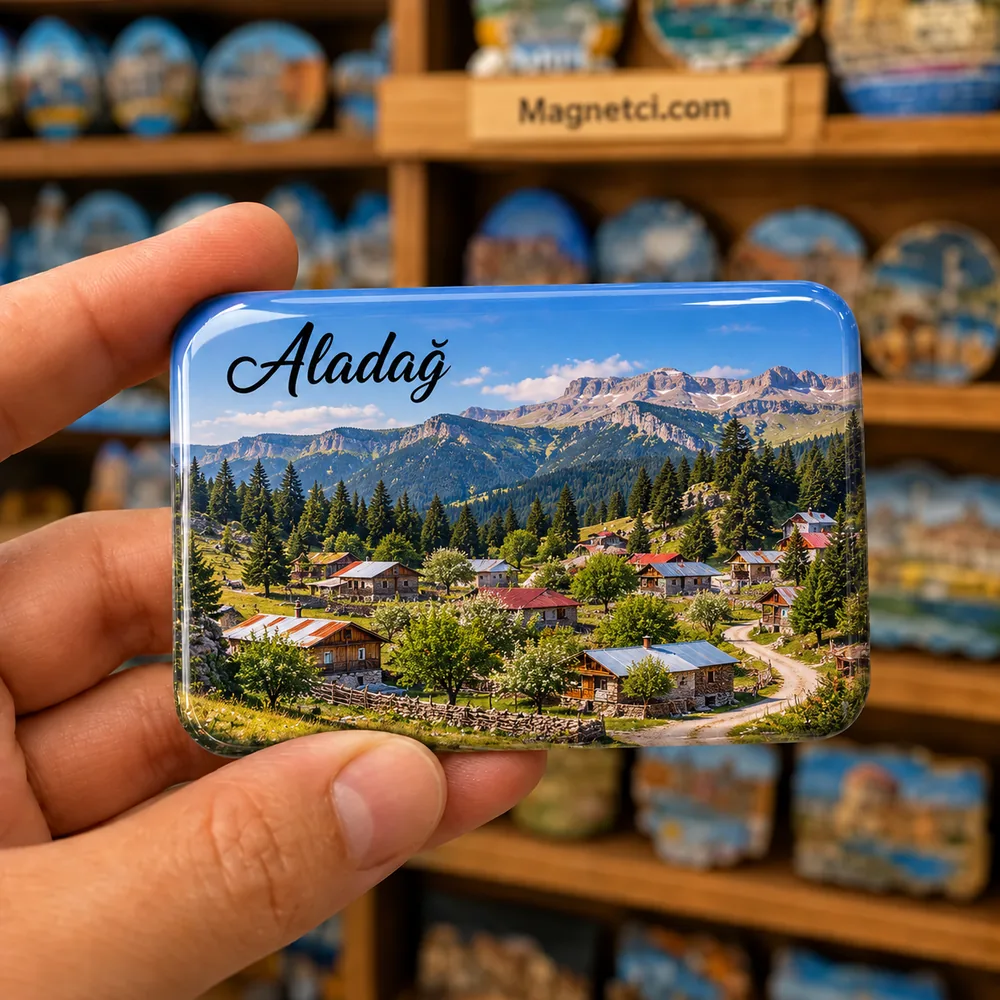 Adana Aladağ Meydan Yaylası temalı elde tutulan parlak epoksi souvenir magnet