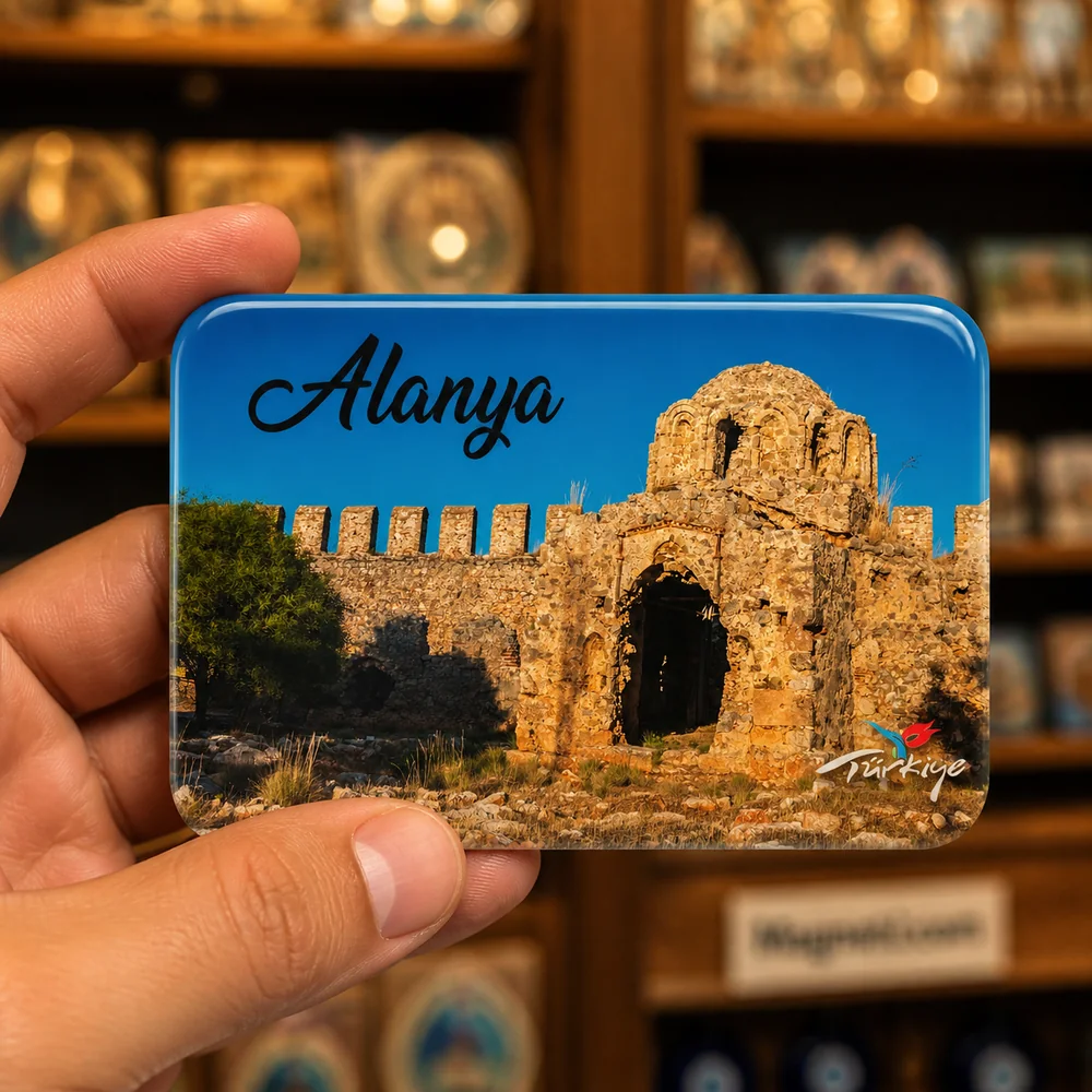 Alanya Kalesi Tarihi Kapısı Epoksi Magnet ALN-05