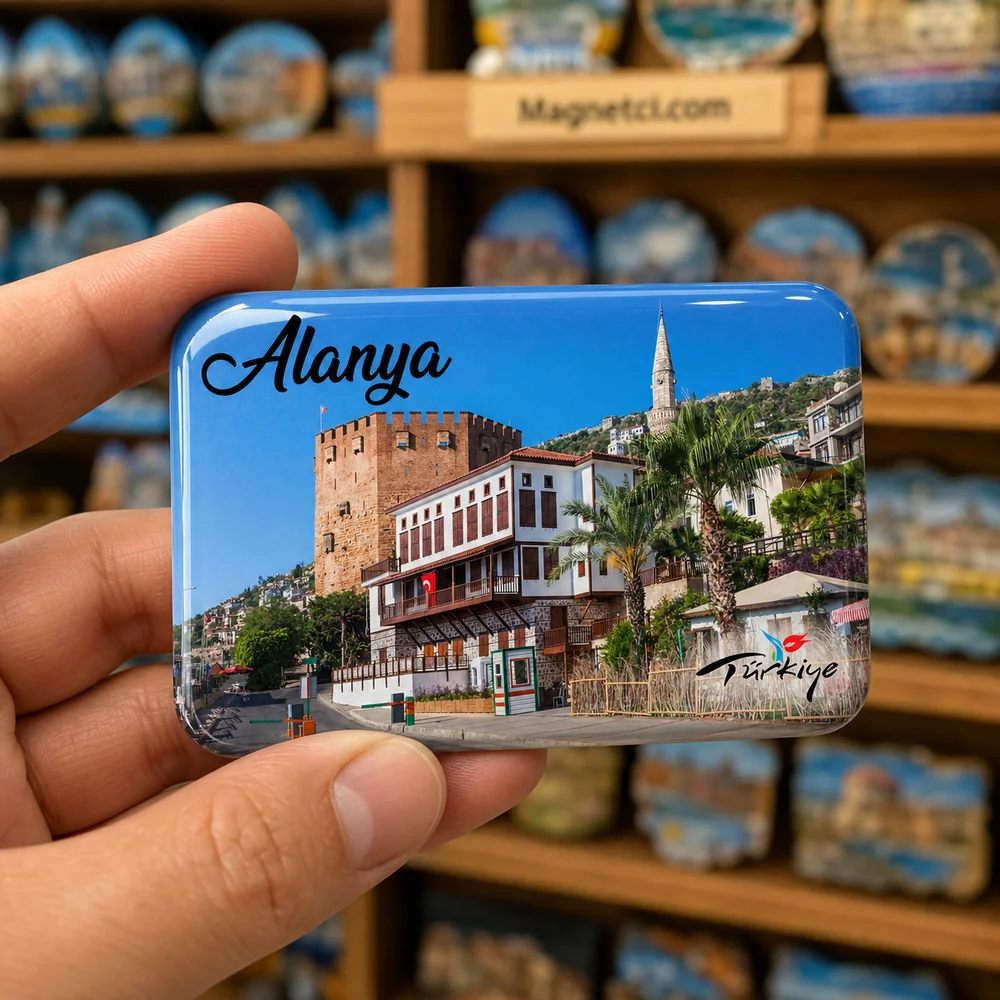 Kızıl Kule ve Geleneksel Ev Epoksi Magnet ALN-15