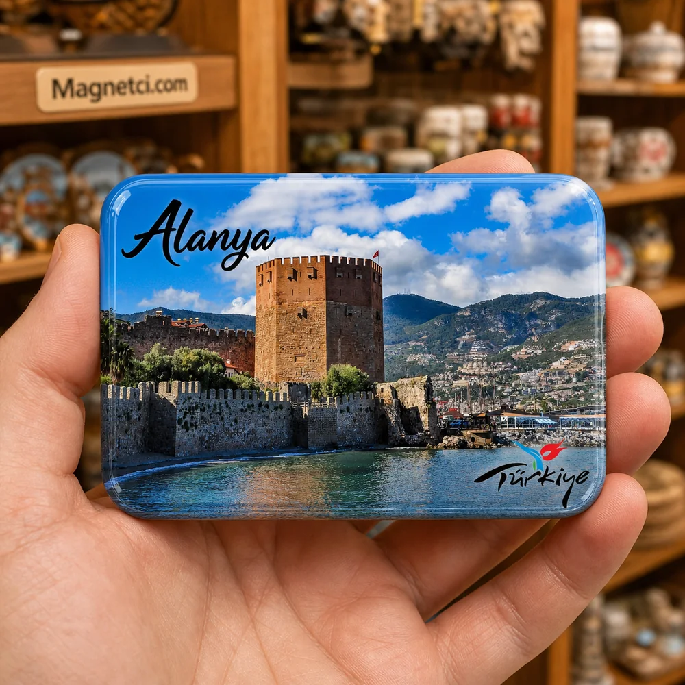 Kızıl Kule Bulutlu Panorama Epoksi Magnet ALN-18