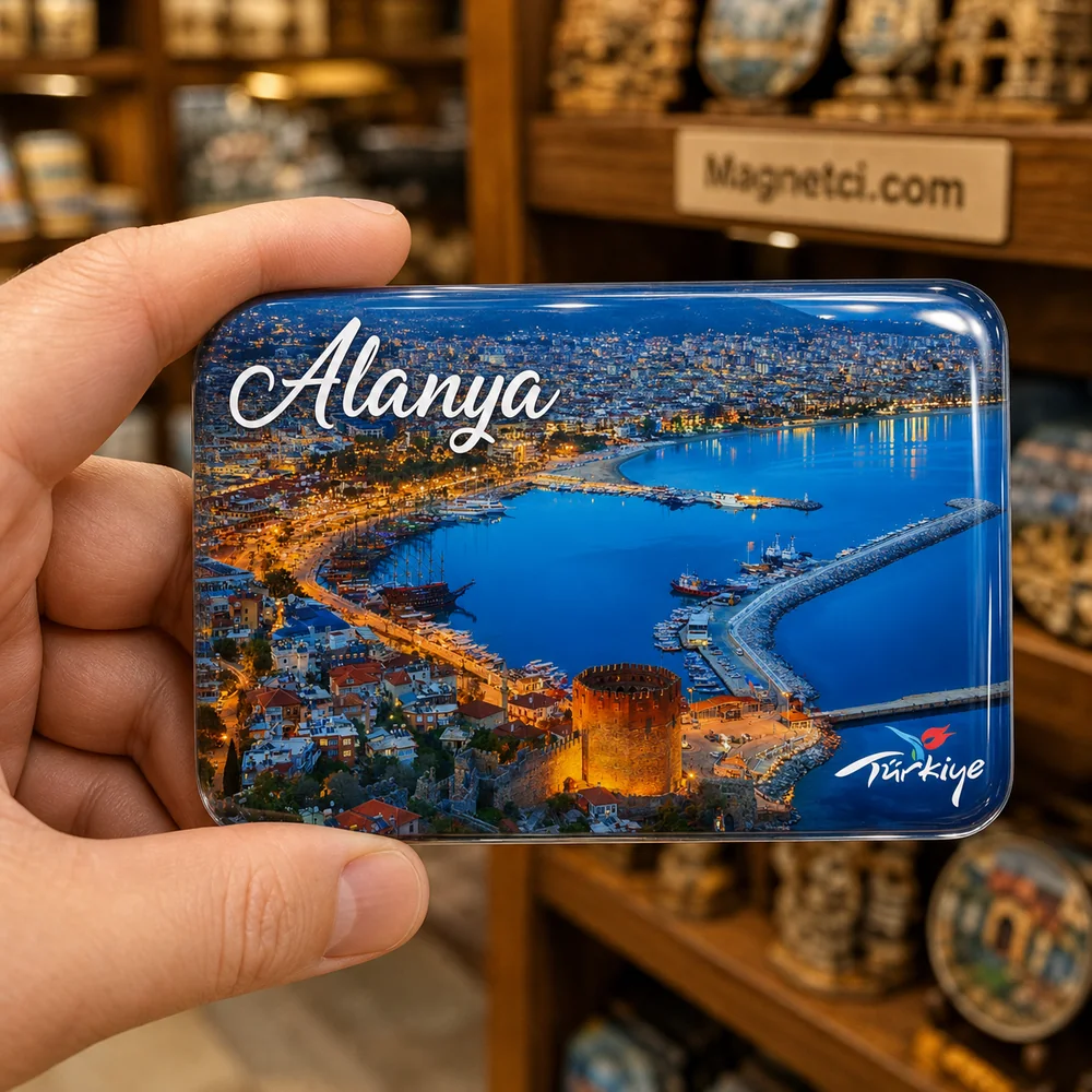 Alanya Limanı Mavi Saat Epoksi Magnet ALN-26