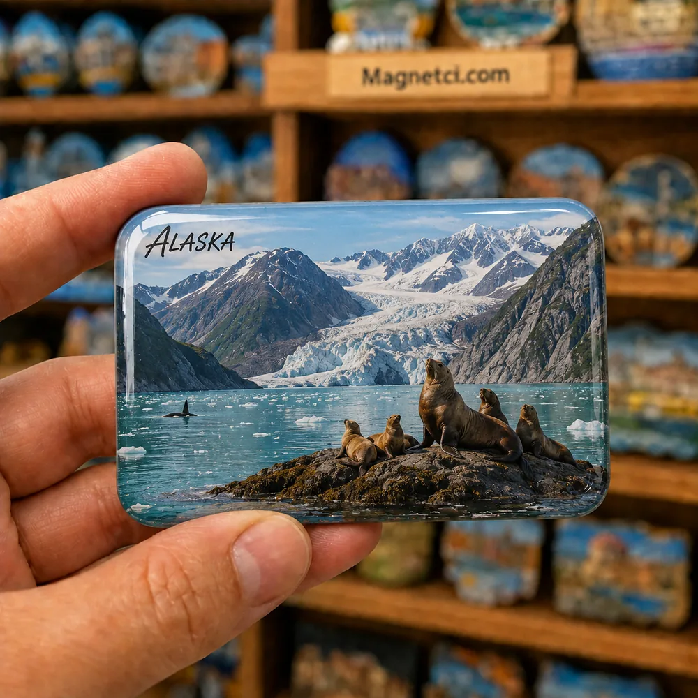 Alaska Genel Seward ve Kenai Fjords Epoksi Magnet ALK-05
