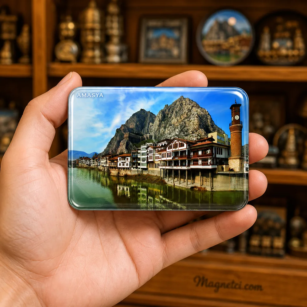 Amasya Saat Kulesi Gündüz Görünümü Epoksi Magnet AMA-02