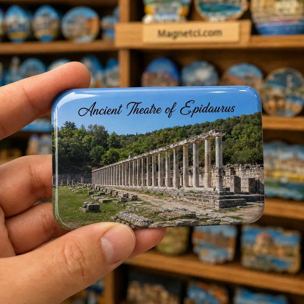 Ancient Theatre of Epidaurus Abaton / Enkoimeterion Sütunları epoksi magnet ANC-05