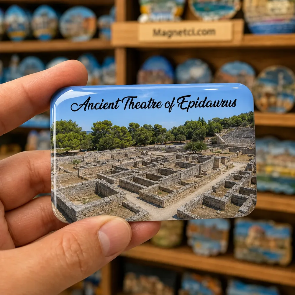 Ancient Theatre of Epidaurus Katagogion Konukevi Odaları epoksi magnet ANC-07