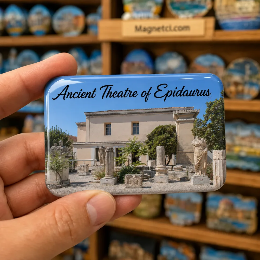 Ancient Theatre of Epidaurus Epidaurus Arkeoloji Müzesi Açık Hava Eserleri epoksi magnet ANC-09