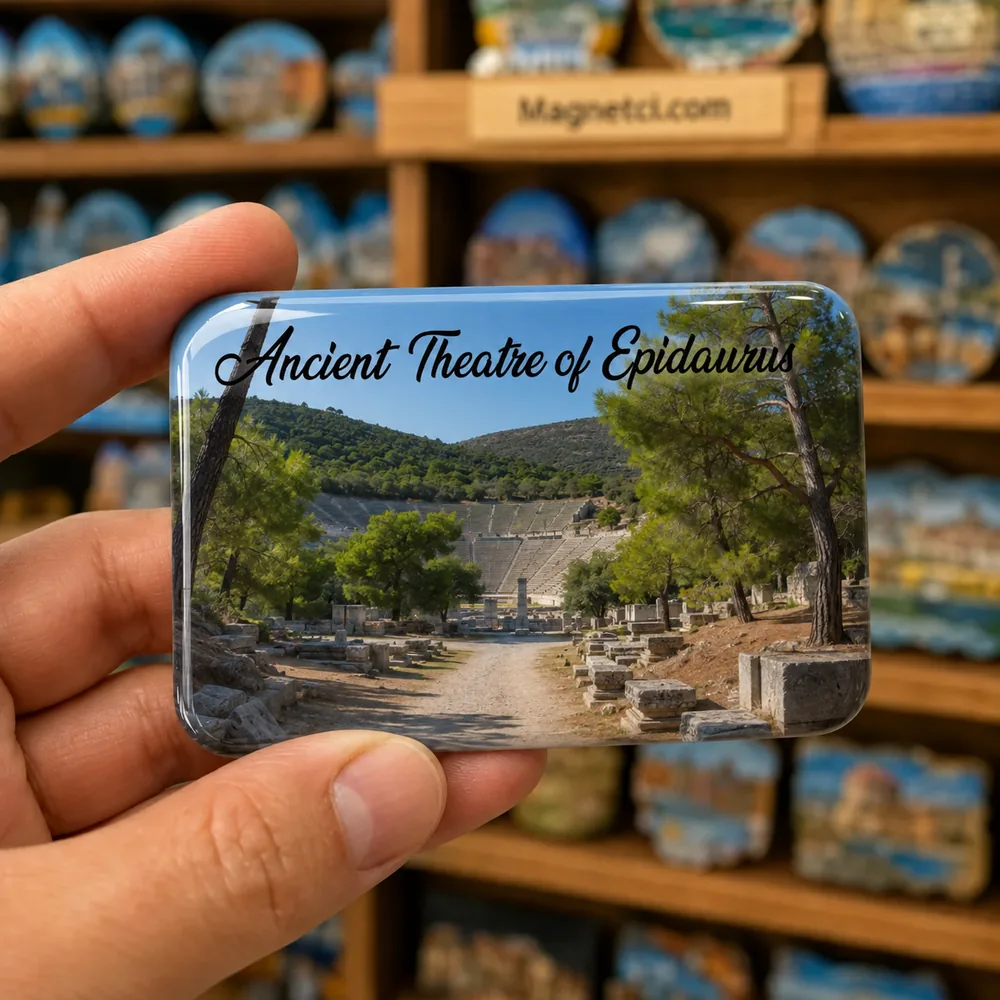 Ancient Theatre of Epidaurus Çam Ormanı Yolları epoksi magnet ANC-11