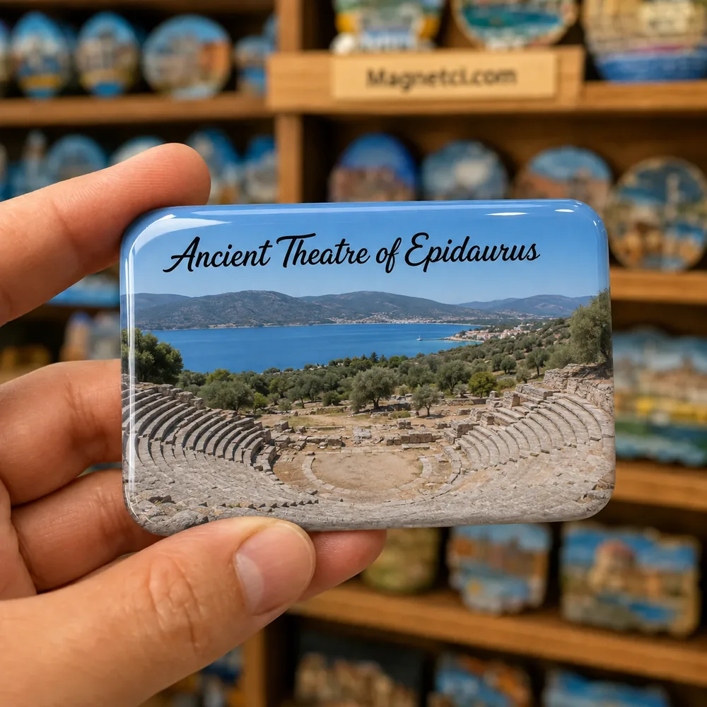Ancient Theatre of Epidaurus Küçük Epidaurus Tiyatrosu epoksi magnet ANC-12