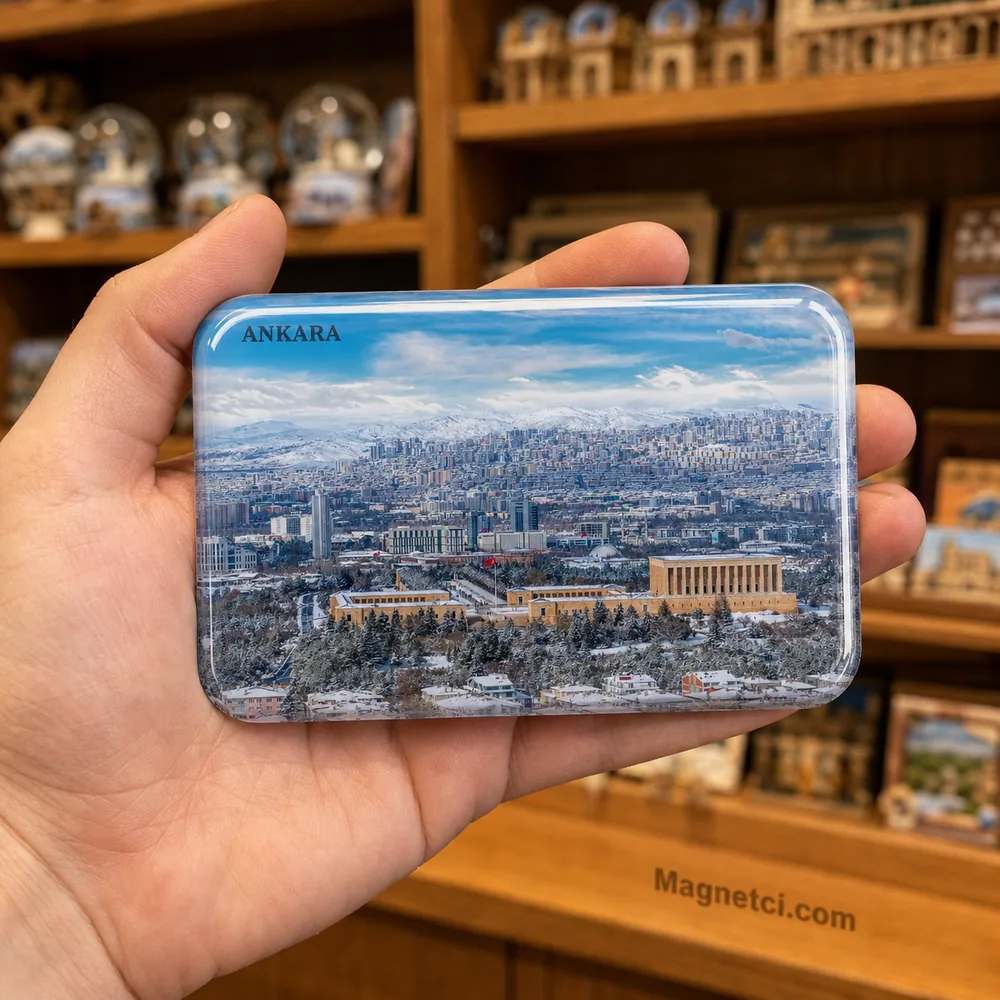 Ankara Anıtkabir Kış Panoraması Epoksi Magnet ANK-09