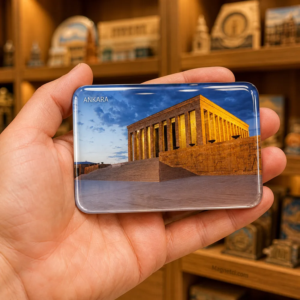 Ankara Anıtkabir Gün Batımı Epoksi Magnet ANK-10