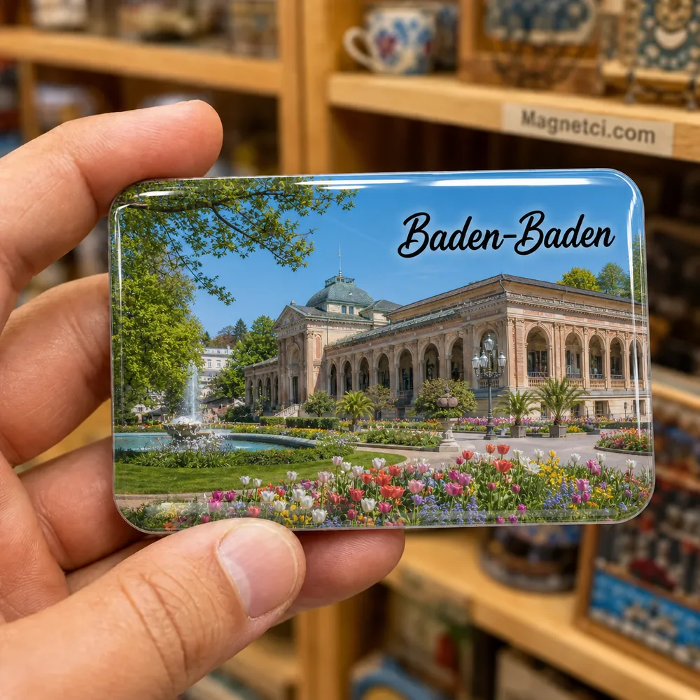 Baden-Baden Kurhaus ve Kurgarten Epoksi Magnet BAD-05