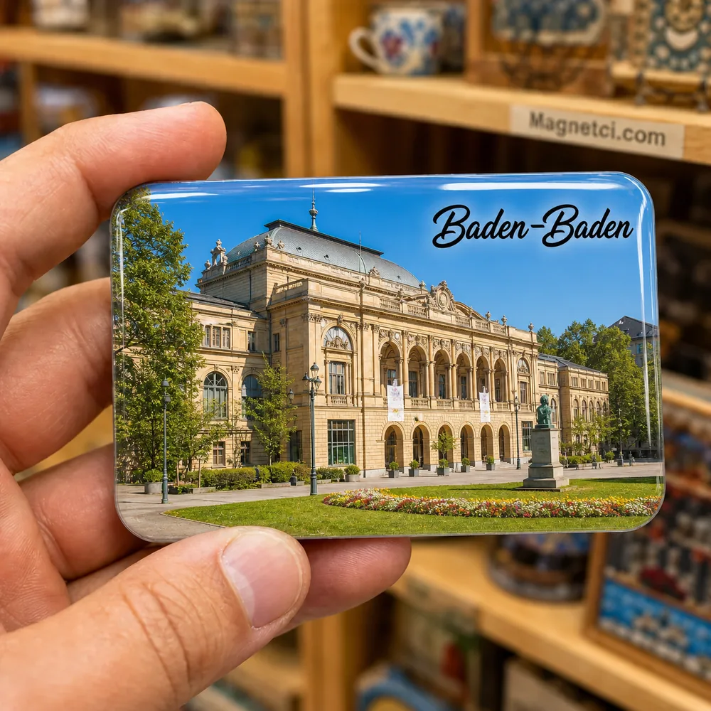 Baden-Baden Friedrichsbad Tarihî Hamam Binası Epoksi Magnet BAD-11