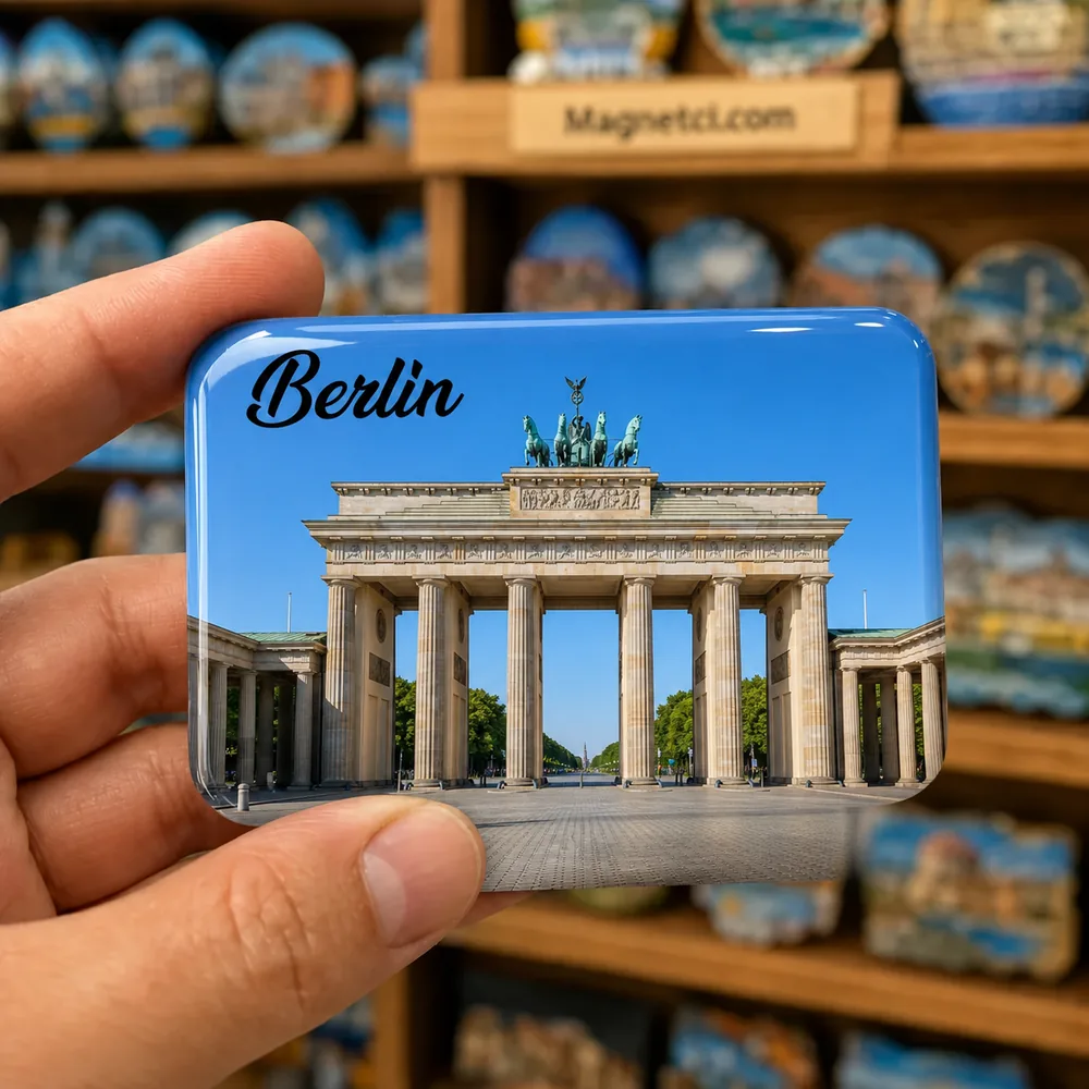 Berlin Brandenburg Kapısı ve Pariser Platz Epoksi Magnet BER-01