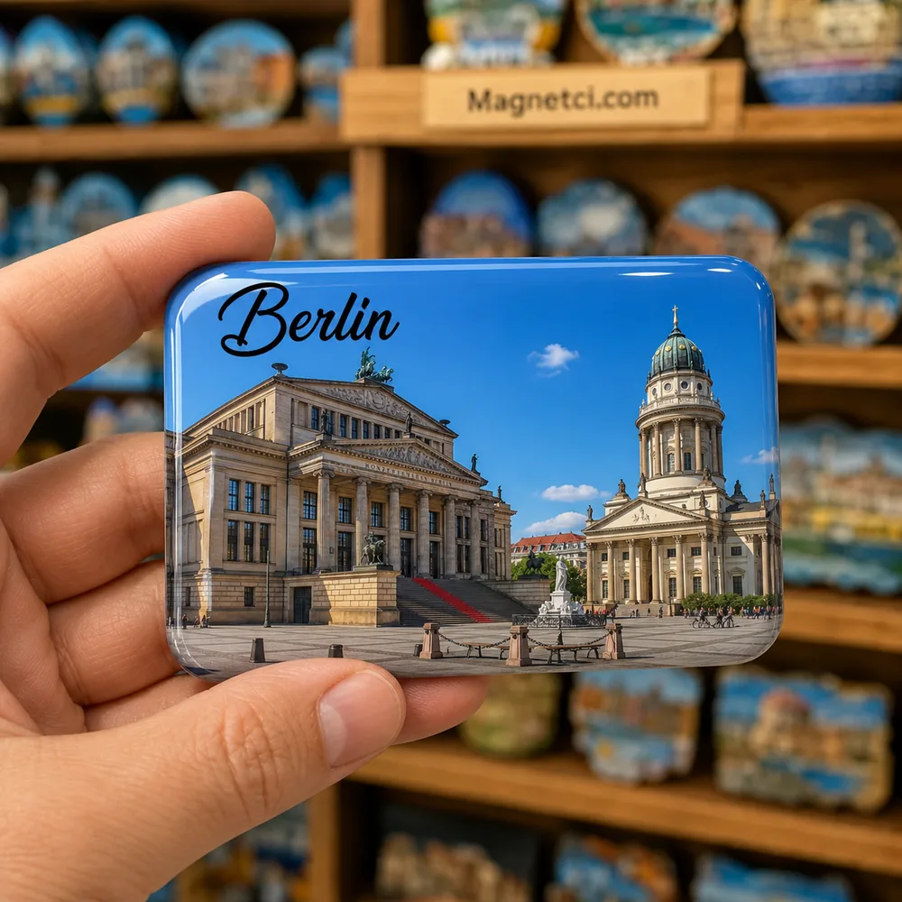 Berlin Gendarmenmarkt Tarihî Meydanı Epoksi Magnet BER-06