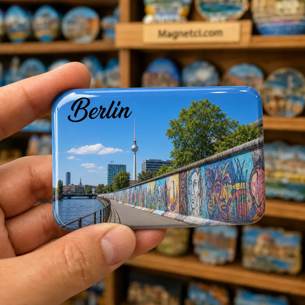 Berlin East Side Gallery ve Berlin Duvarı Epoksi Magnet BER-09