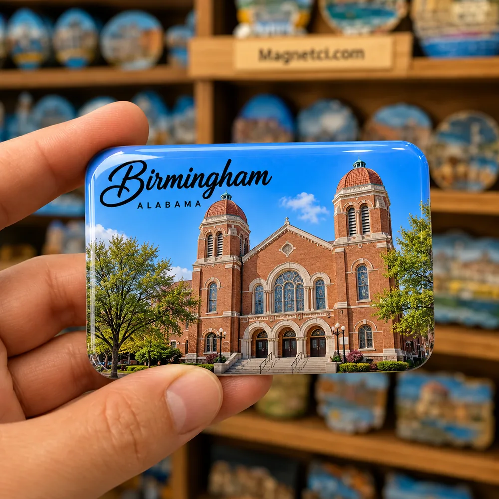 Birmingham 16th Street Baptist Church epoksi souvenir magnet USA-ALB-BIR-01