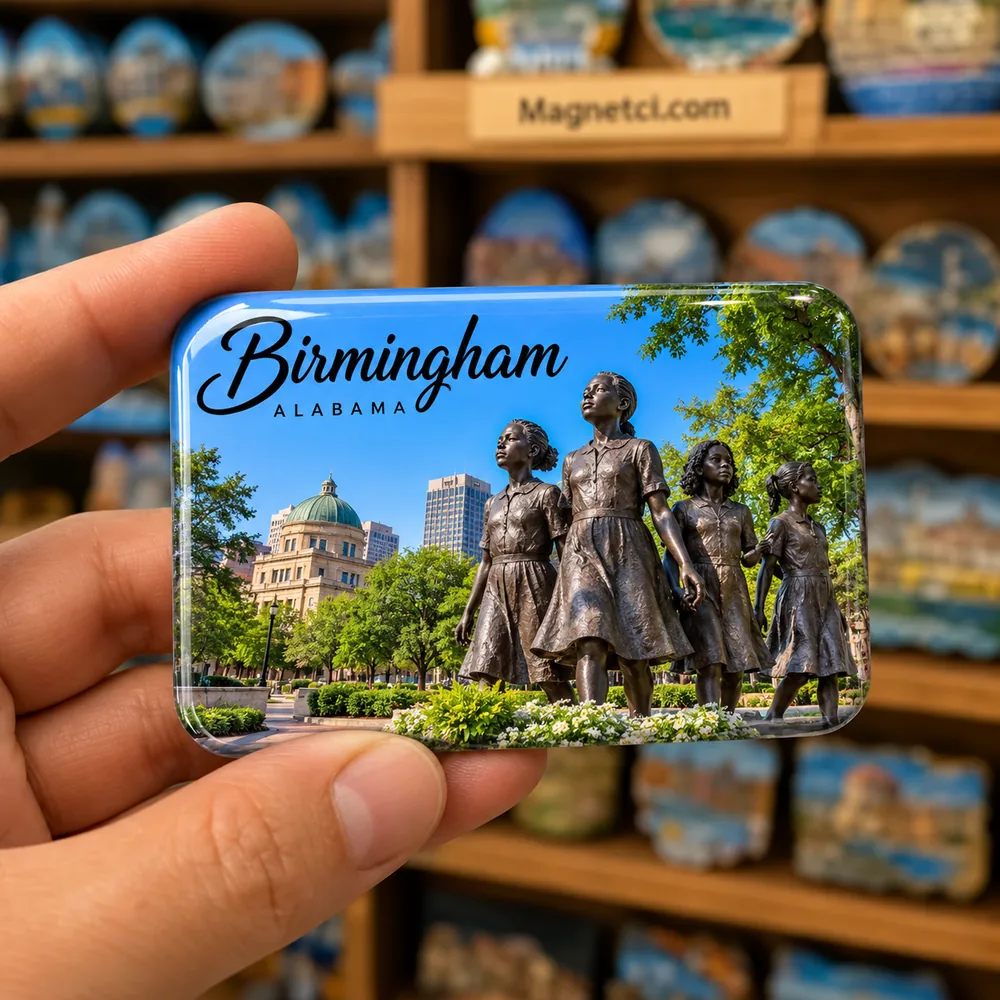 Birmingham Kelly Ingram Park Four Spirits Heykeli epoksi souvenir magnet USA-ALB-BIR-02