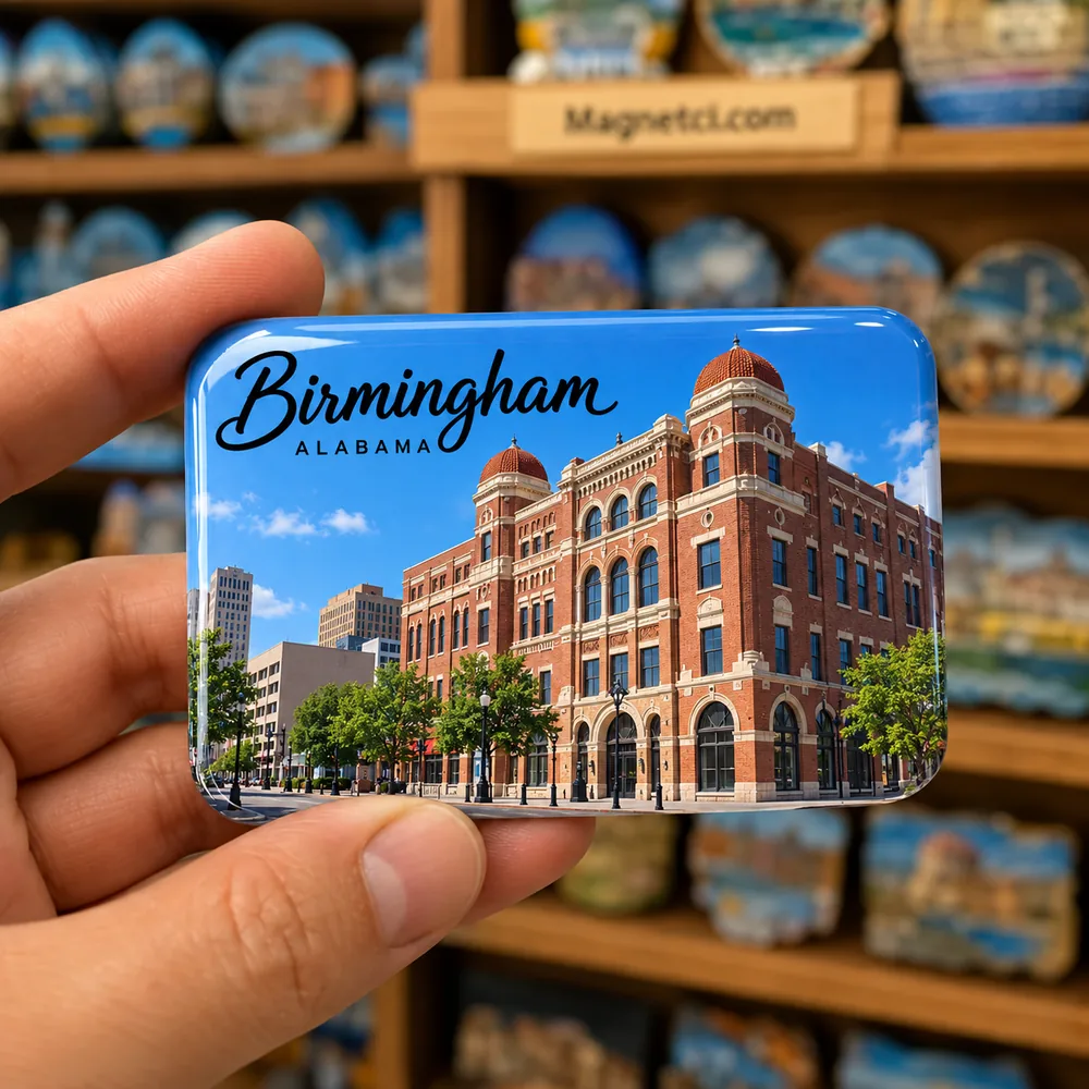 Birmingham Colored Masonic Temple epoksi souvenir magnet USA-ALB-BIR-08
