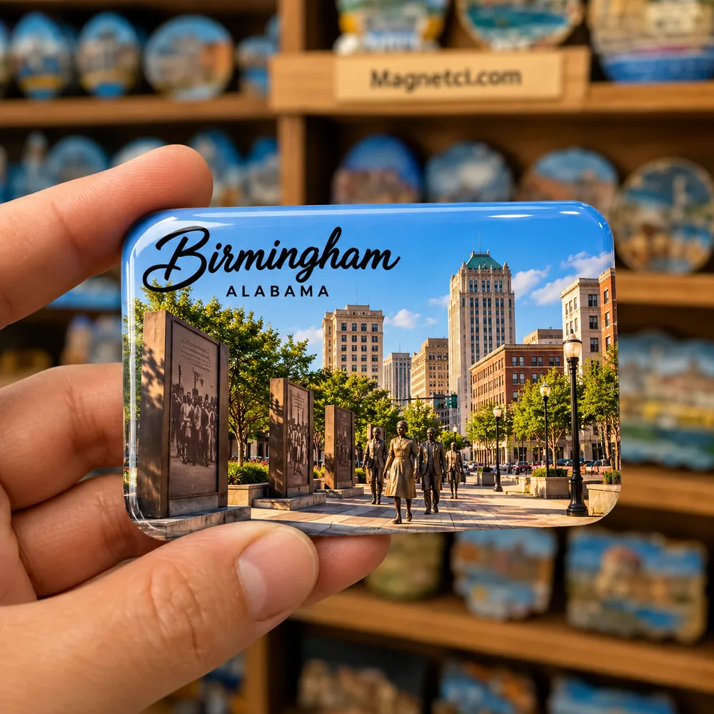 Birmingham Civil Rights Heritage Trail epoksi souvenir magnet USA-ALB-BIR-09