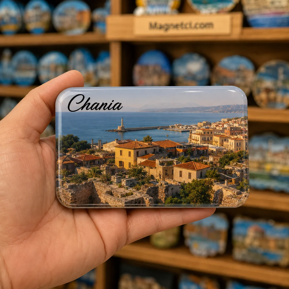 Old Venetian Harbor Gün Batımı Panoraması epoksi magnet COV-07