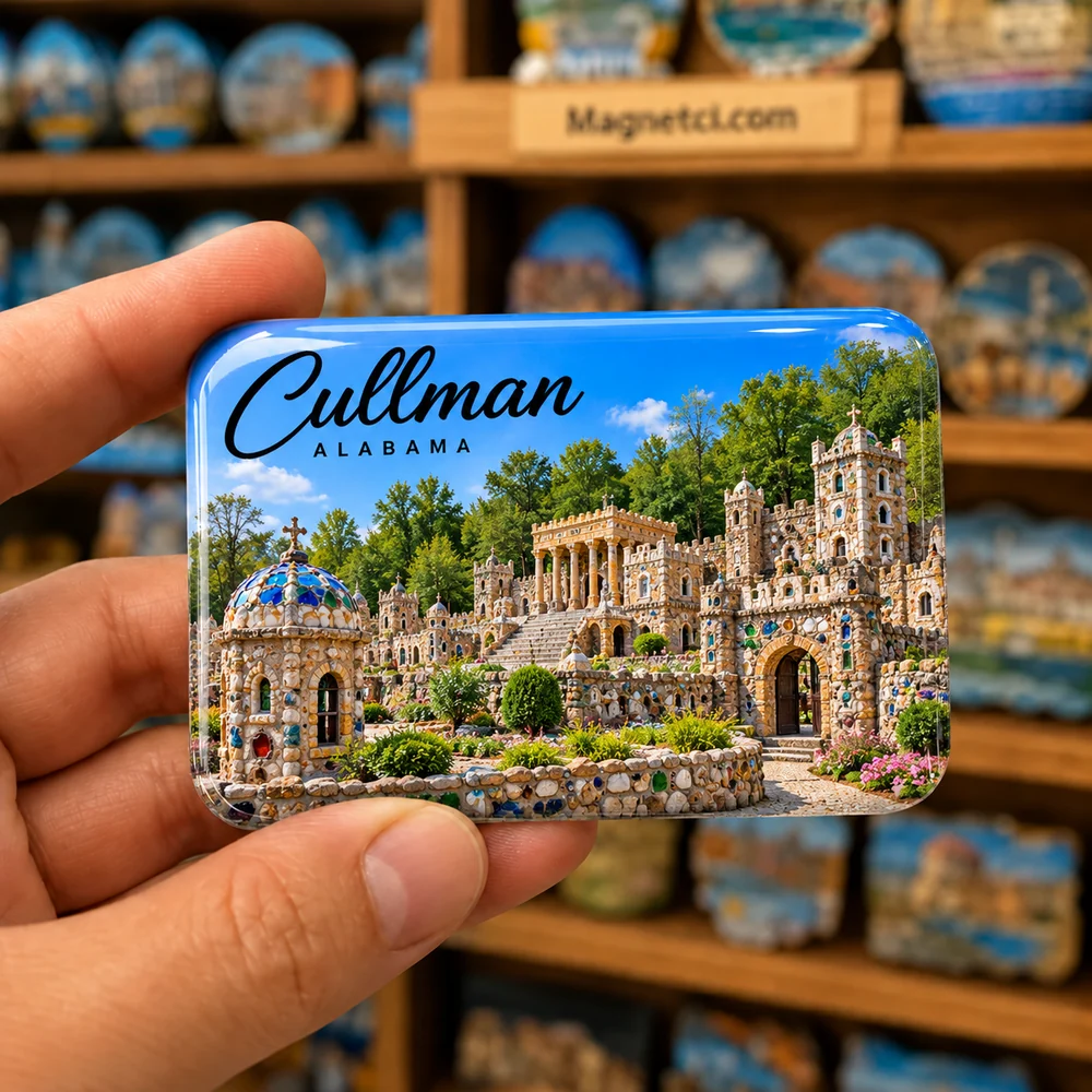 Ave Maria Grotto Ana Görünümü epoksi souvenir magnet USA-ALB-AVE-01