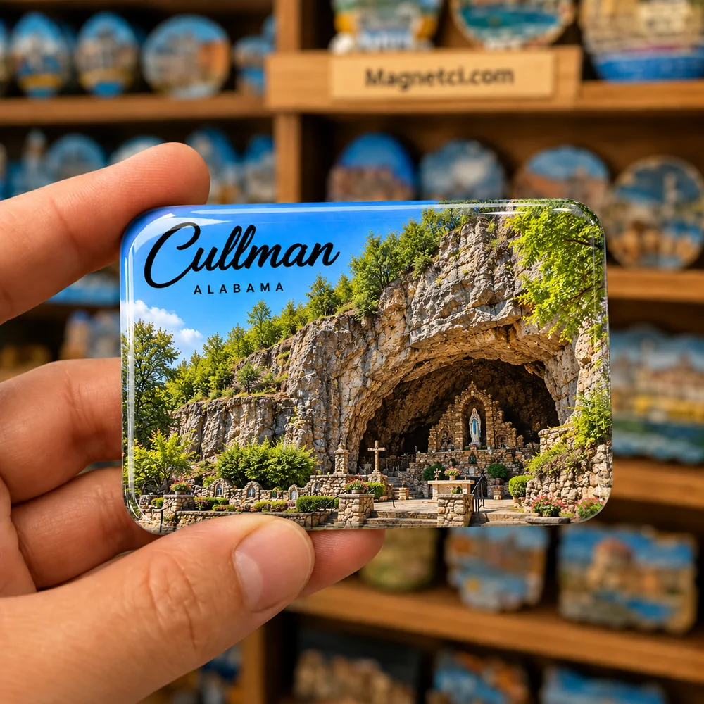 Taş Ocağı Grotto Görünümü epoksi souvenir magnet USA-ALB-AVE-04