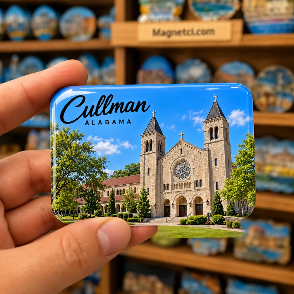 Saint Bernard Abbey epoksi souvenir magnet USA-ALB-AVE-05