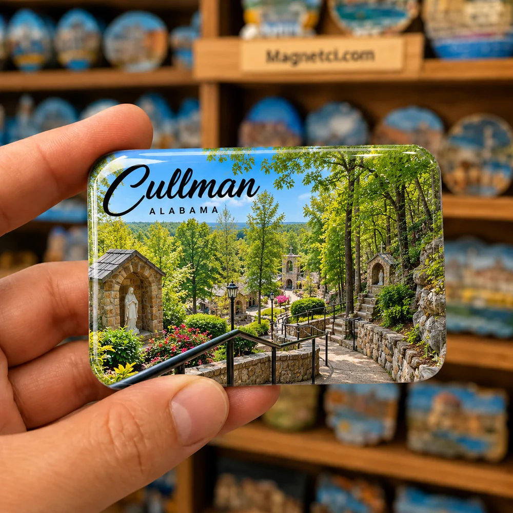 Peyzajlı Minyatür Bahçesi epoksi souvenir magnet USA-ALB-AVE-07