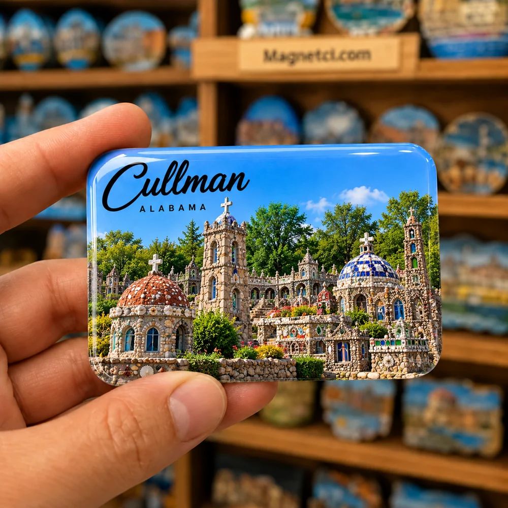 Grotto Yürüyüş Yolu epoksi souvenir magnet USA-ALB-AVE-08