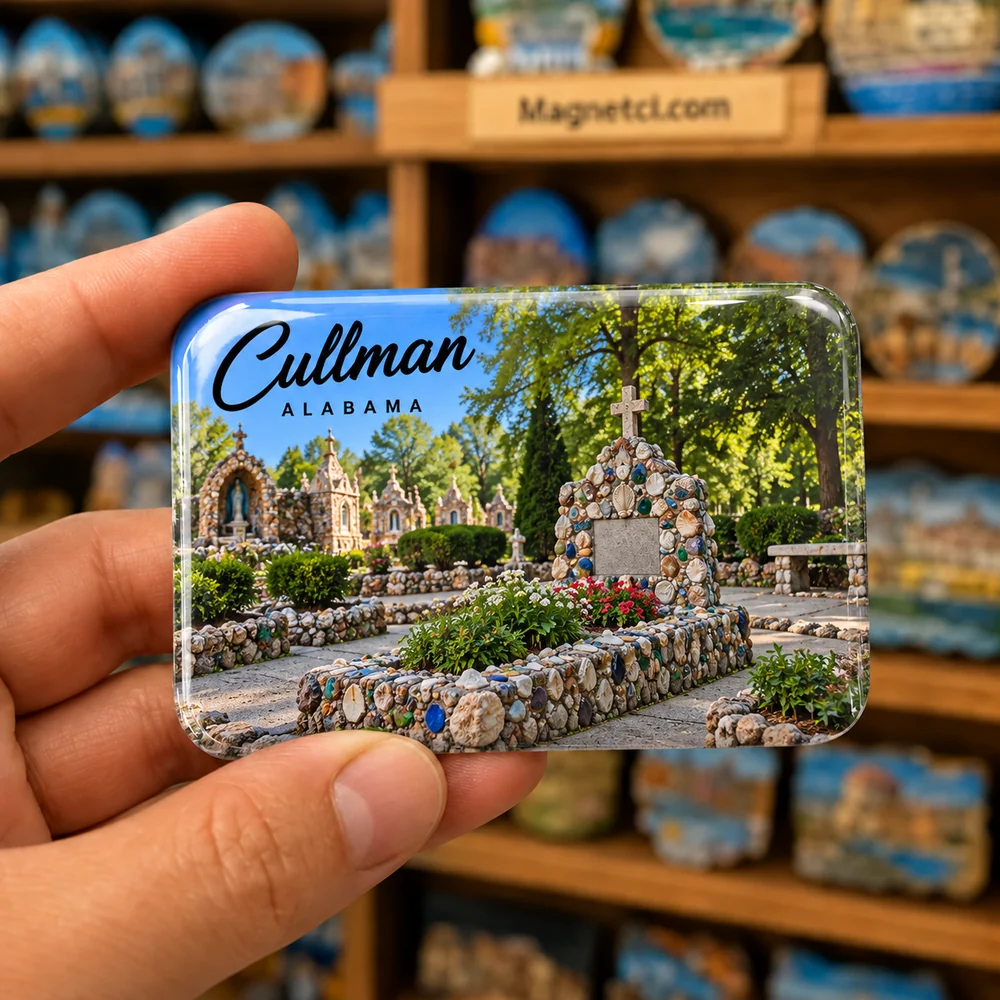 Brother Joseph Anıtı ve Mezarı epoksi souvenir magnet USA-ALB-AVE-09