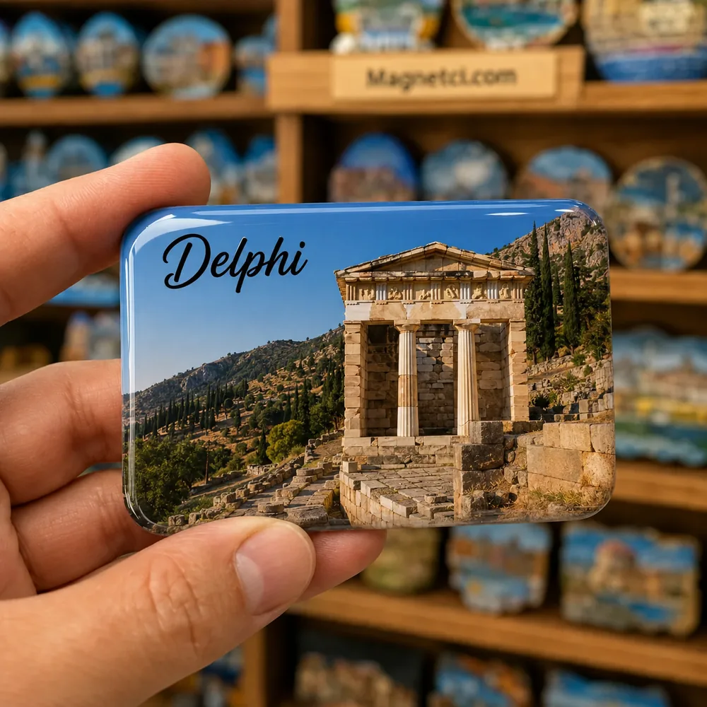 Delphi Archaeological Site Atinalılar Hazinesi Epoksi Magnet DLP-03