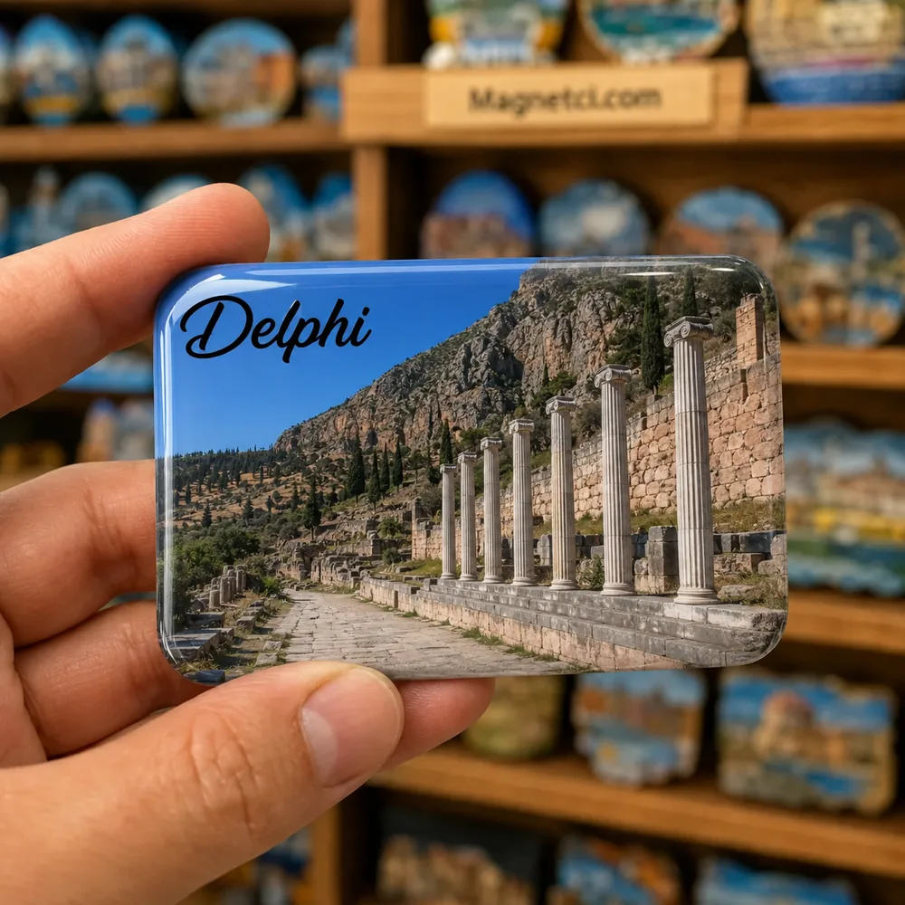 Delphi Archaeological Site Atinalılar Stoası Epoksi Magnet DLP-09