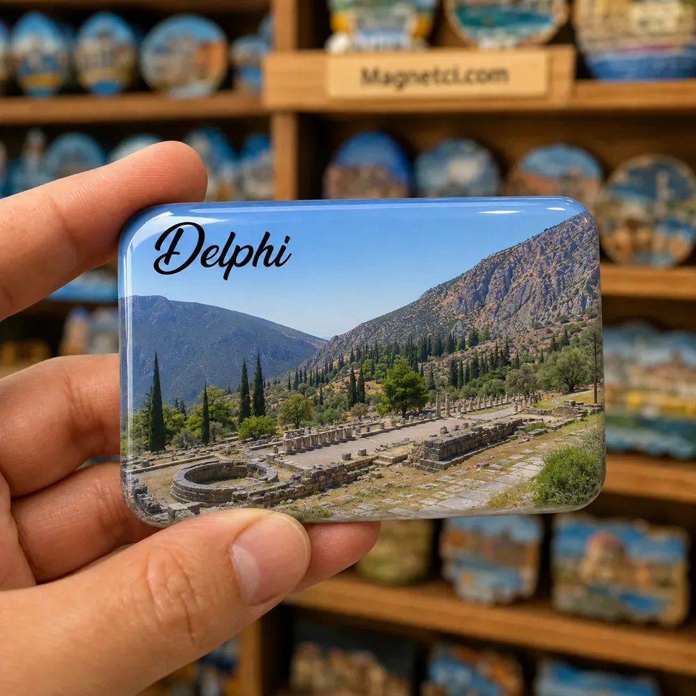 Delphi Archaeological Site Delphi Gymnasium ve Palaestra Epoksi Magnet DLP-10