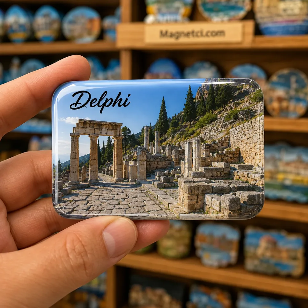 Delphi Archaeological Site Delphi Roma Agorası Epoksi Magnet DLP-11