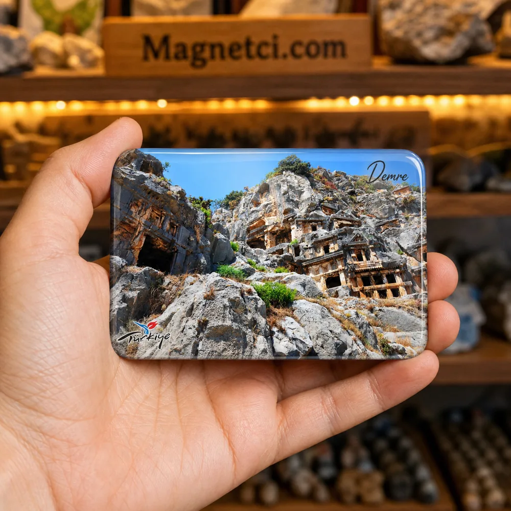 Myra Kaya Mezarları Yakın Görünüm Epoksi Magnet DMR-07