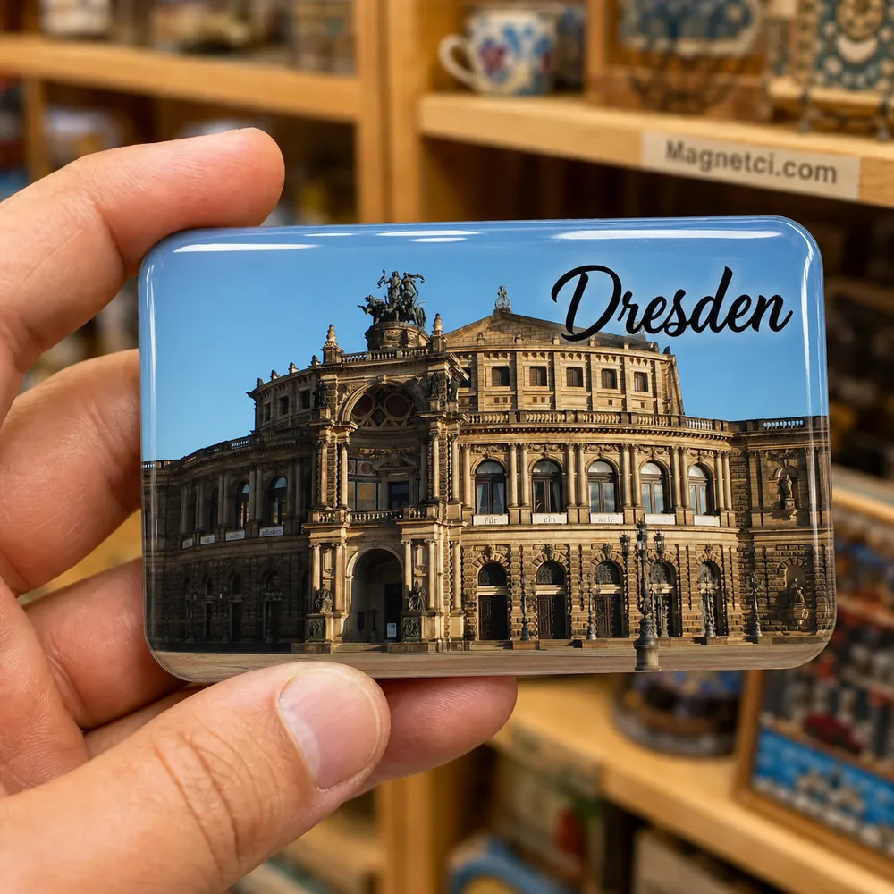 Dresden Semperoper Opera Binası Epoksi Magnet DRE-05