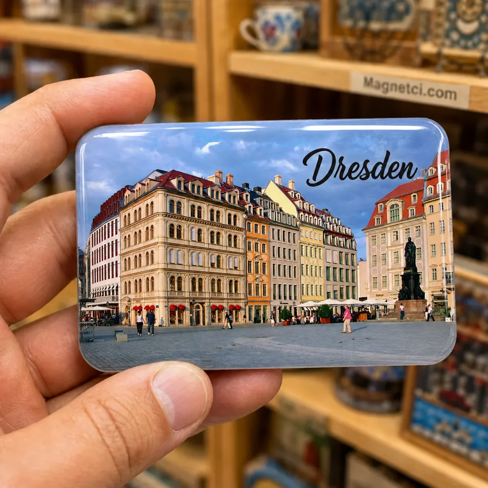 Dresden Neumarkt Tarihi Cepheleri Epoksi Magnet DRE-06
