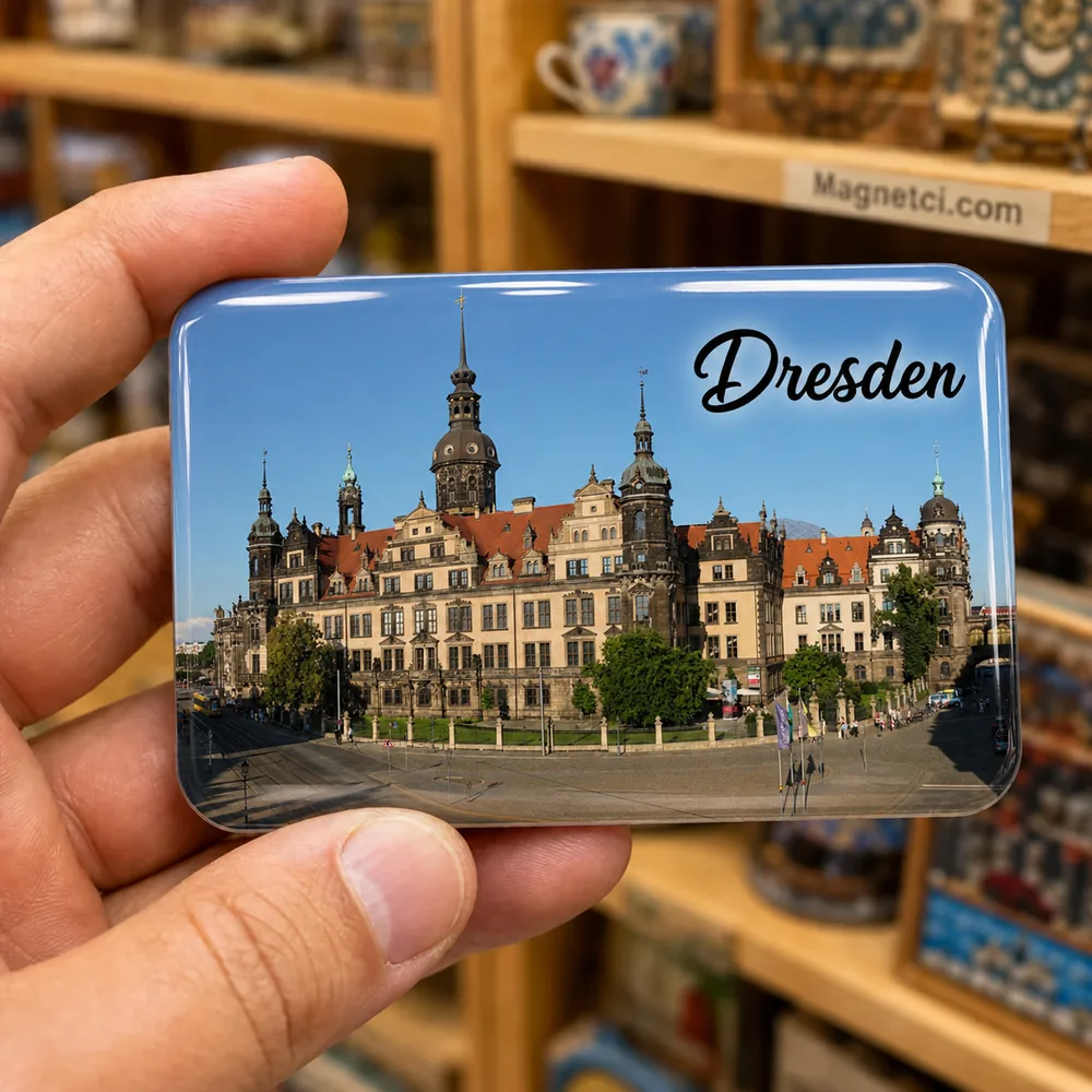 Dresden Dresden Residenzschloss Sarayı Epoksi Magnet DRE-12