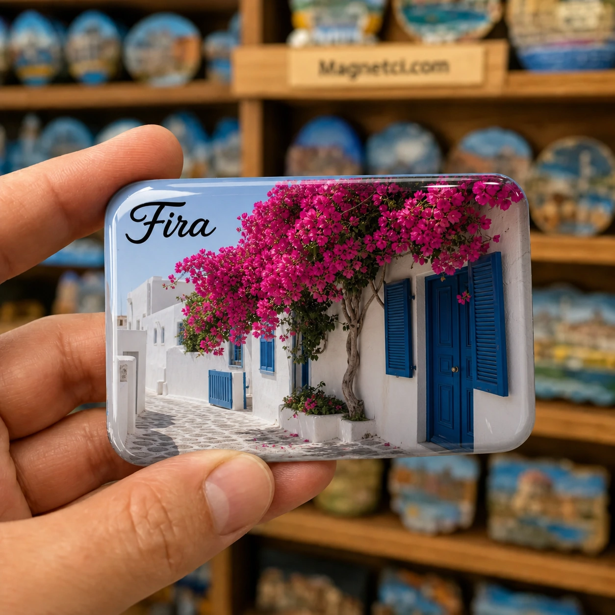 Fira Yerel Simgeler Koleksiyonu epoksi magnet