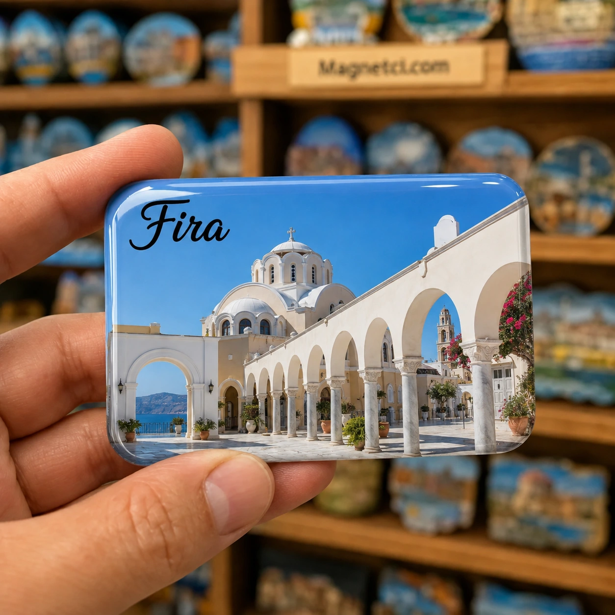 Fira Tarihi Yapılar Seçkisi epoksi magnet