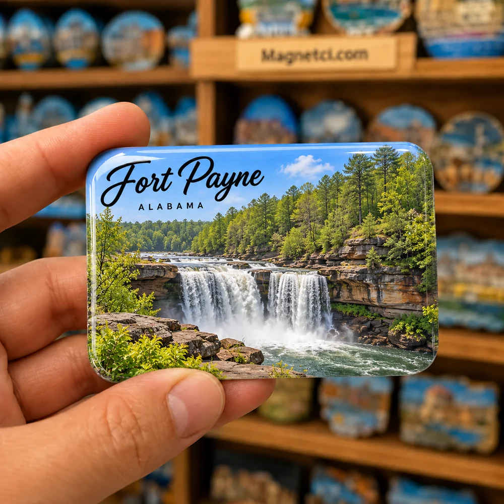 Little River Falls epoksi souvenir magnet USA-ALB-LIT-02