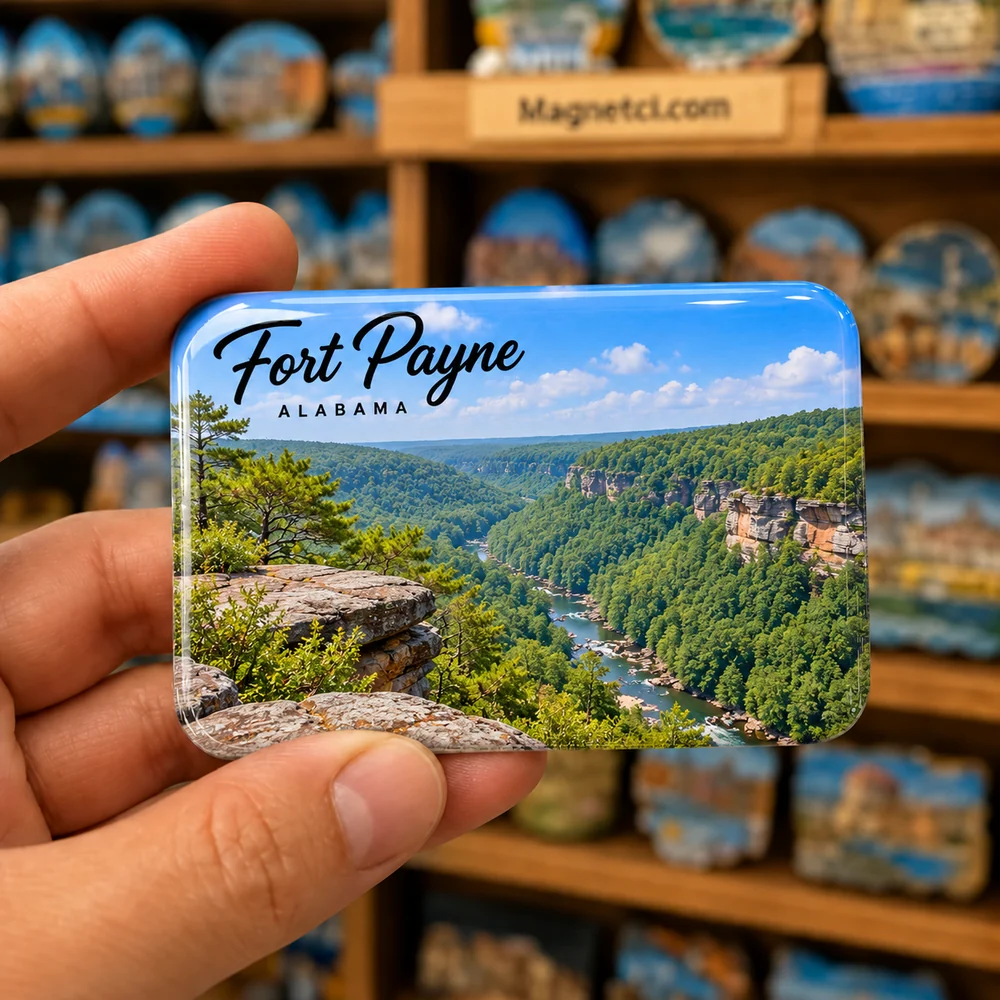 Canyon View Overlook epoksi souvenir magnet USA-ALB-LIT-04