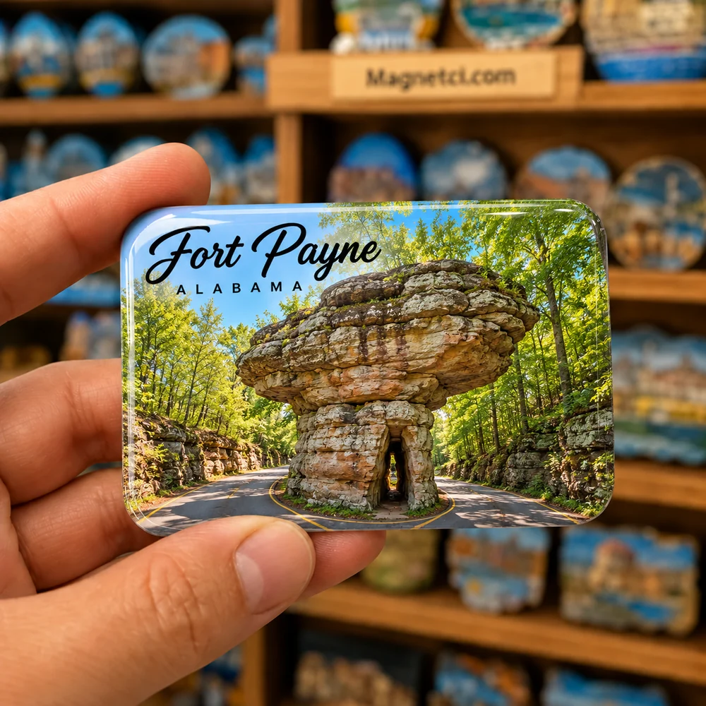 Mushroom Rock epoksi souvenir magnet USA-ALB-LIT-06