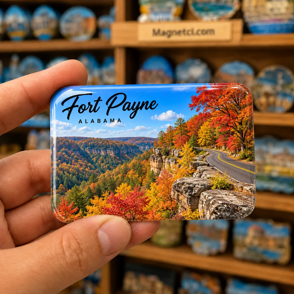 Little River Canyon Rim Parkway epoksi souvenir magnet USA-ALB-LIT-09