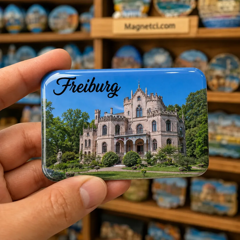 Freiburg im Breisgau Colombischlössle ve Colombipark Epoksi Magnet FRE-10