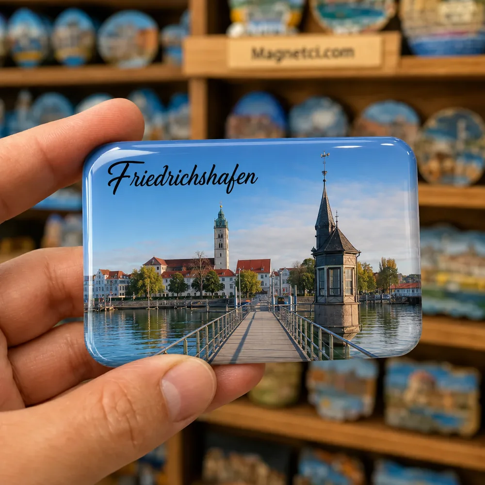 Friedrichshafen Schlosssteg ve Schlosshorn Epoksi Magnet FRI-03