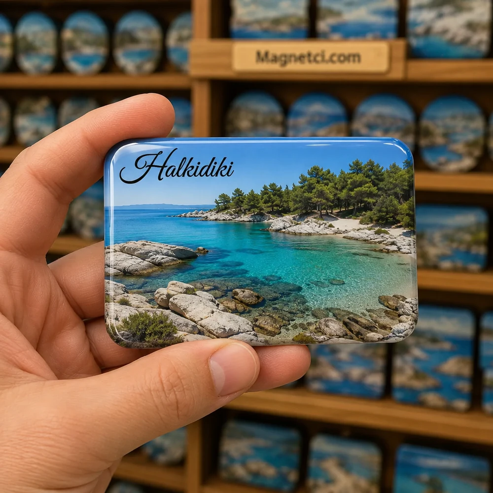 Kassandra Peninsula Meydanları ve Kent Dokusu epoksi magnet HKP-02